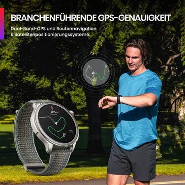 Смарт-годинник Amazfit Balance 46 мм Сірий: NFC, GPS, 150 режимів спорту, моніторинг сну та здоров'я, Bluetooth дзвінки, до 14 днів роботи