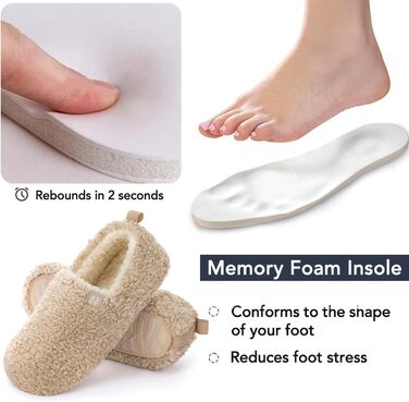 Жіночі домашні тапочки RockDove Puff-Ease з штучного хутра, закритий задок, 38 EU, бежеві