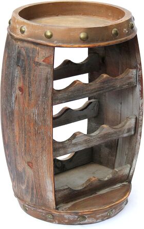 DanDiBo Wine Rack Wood Small Barrel Wine Barrel 1555 Bottle Holder Bottle Shelf 50 cm Shelf Barrel Wood Barrel