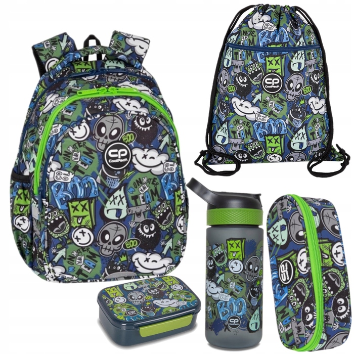 Великий шкільний рюкзак CoolPack багатокомパートментний, 21 л, з відділенням для ноутбука