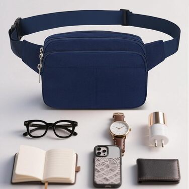 Поясна сумка на пояс для чоловіків та жінок. Спортивна сумка-слінг для подорожей, прогулянок з собакою та активного відпочинку (Блакитна)