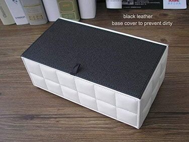 KINGFOM Коробка для серветок прямокутна для дому/офісу/автомобіля (Біла)