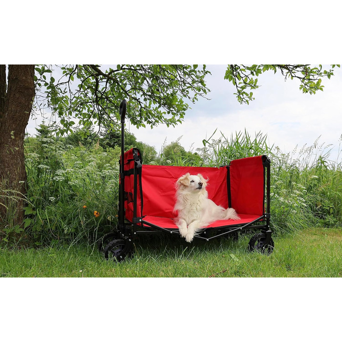 Фросал Візок для собак Бруно, чорний, складний | Транспортний візок для собак з легким доступом