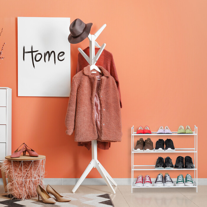 Relaxdays Stackable Shoe Rack, 4 Tiers