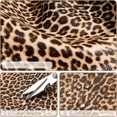 Сумка жіноча KALIDI шопер велика зі шкірозамінника з блискавкою для роботи, покупок, школи (Леопард)