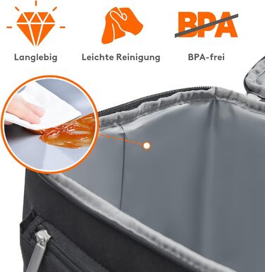 Lifewit 21L Insulated Cooler Bag, Thermal Lunch Bag, Cooler Backpack, Leak-Proof Double-Decker Cooler Bag for Men, Women, Mothers for Lunch, Picnic, Shopping, Travel, Black