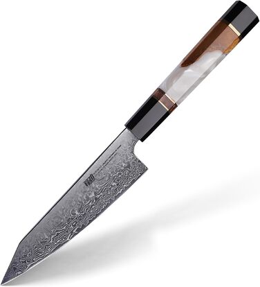 Японський ніж Kiritsuke FINDKING 9 дюймів (серія BLACK-ROSE), ніж для професійних та домашніх кухарів, ніж з дамаської сталі, овочевий ніж 5 дюймів
