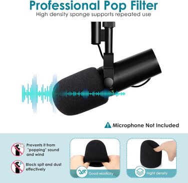 Кріплення для мікрофона YOUSHARES з поп-фільтром - настільний кронштейн для Shure SM7dB та інших мікрофонів