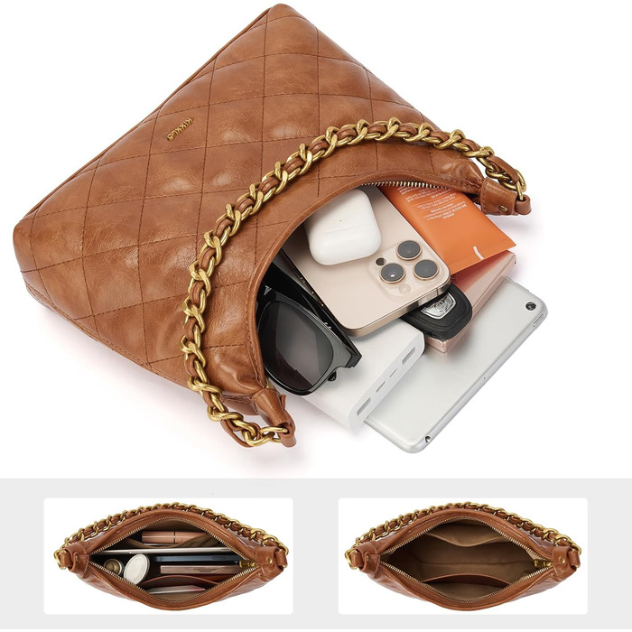 Сумка жіноча через плече крос-боді з PU шкіри, міні Hobo Bag ретро, коричнева - для побачень, вечірок, прогулянок