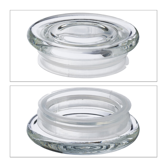 Relaxdays Set of 6 Storage Jars with Lids, 750 ml