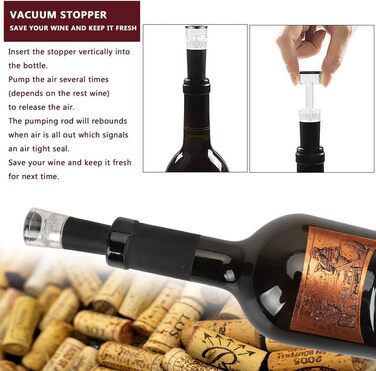 Набір для відкриття вина у дерев'яній коробці, подарунковий, люкс. Набір сомельє з відкривачем, пробками та аксесуарами для вина (Style 03)