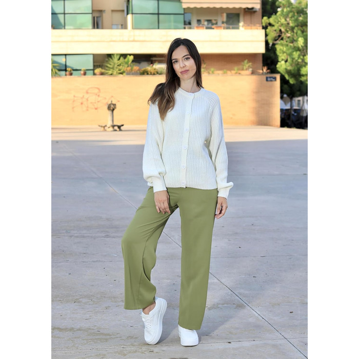 Жіноча в'язана жилетка Zeagoo: короткий кардиган з круглим вирізом, відкритий фасон, ґудзики. Елегантний повсякденний стиль (S, білий)