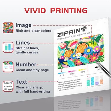 Комплект картриджів ZIPRINT 540 541 XL для принтерів Canon Pixma TS5150, MG3650, MG4250, MG3150, MG3250, MX475, TS5151 (чорний та кольоровий, 2 шт.)