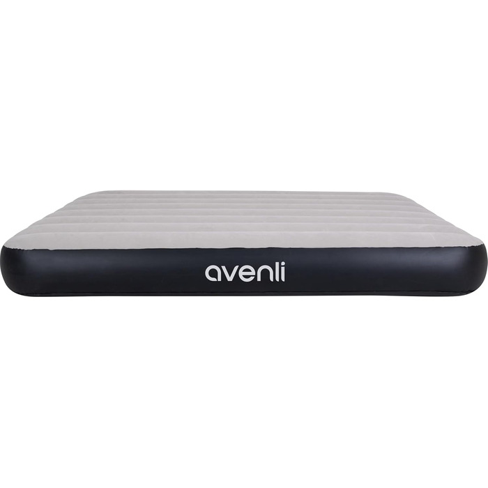 Надувний матрац Avenli для кемпінгу на 2 особи (191x137x25 см) - гостьовий матрац з флокованою поверхнею для дому та подорожей