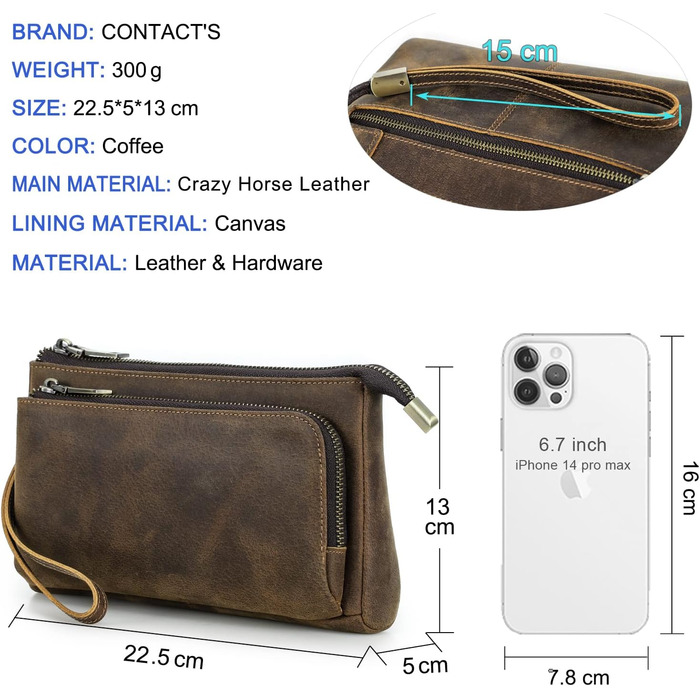 CONTACT'S FAMILY Electronic Travel Organizer, Tech Organizer, Tech Accessories, Carrying Case, Travel Cable Organizer Bag (Coffee)