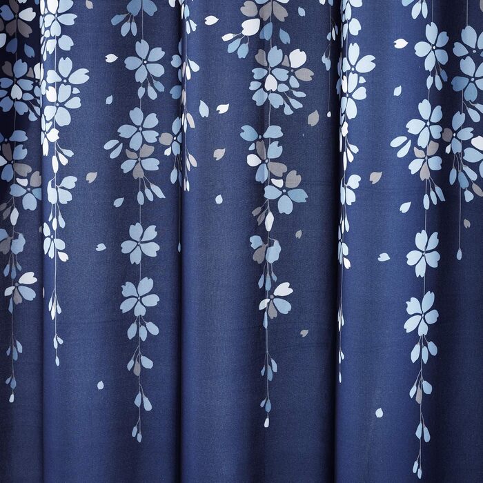 Шторка для душу Lush Decor з квітковим малюнком, 183 x 183 см, блакитний колір