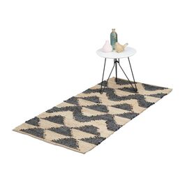 Relaxdays Runner Rug with Zigzag Pattern, 70 x 140 cm