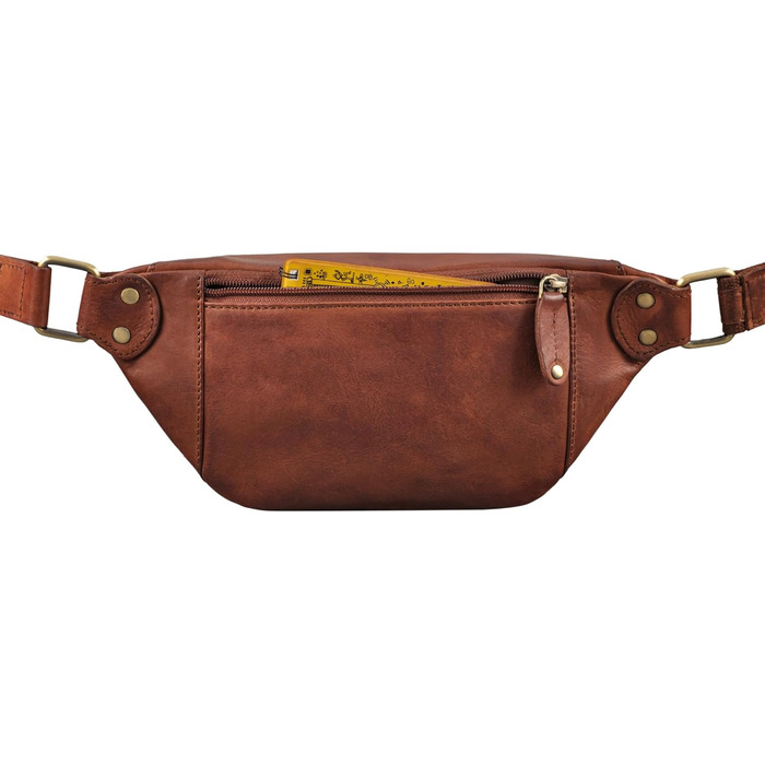 STILORD 'Orson' поясна сумка з натуральної шкіри, на пояс, на стегно, для чоловіків та жінок - регульований ремінь, захист від крадіжки та вологості, колір: Brandy - Cognac