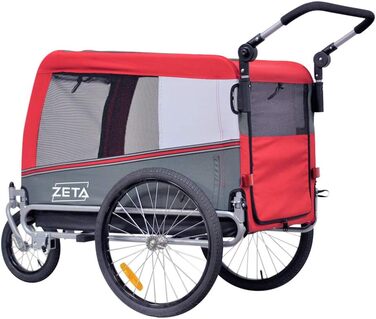 Причеп-перевозник для собак та котів Papilioshop Zeta, 3 розміри, червоний L