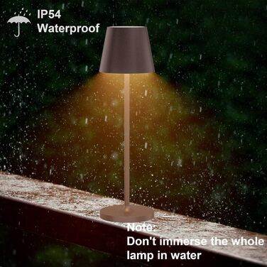 LED акумуляторні настільні лампи Klighten (2 шт.), диммування, для дому та вулиці, USB-зарядка, 3000K, рожевий, IP54, алюміній