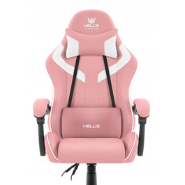 Ігрове офісне крісло Hell's Chair HC-1007 2.0 Pink, екошкіра