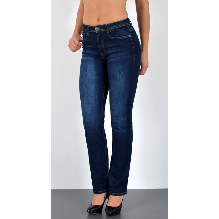 Джинси жіночі ESRA Straight High Waist G200 (34, J194) з еластичного деніму