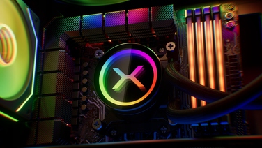 Система водяного охолодження процесора Krux HydroX 240 ARGB, 2x 120мм, 4-pin, Чорна