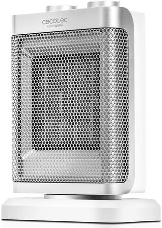 Керамічний обігрівач Cecotec Ready Warm 6100: поворотний, 1500 Вт, 3 режими, термостат, захист від перекидання, для кімнат до 20 м², білий