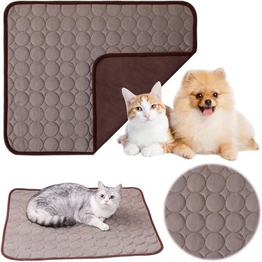 Самостійно охолоджуючий килимок для собак 150x100 см | Килимок-охолодження для собак та котів | Літній килимок для собак, котів | Самостійно охолоджуючий килимок для тварин | XXL, темно-коричневий