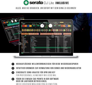 DJ контролер Numark Mixtrack Pro FX з Serato DJ: 2 деки, аудіоінтерфейс, дисплеї Jogwheel та FX-панелі