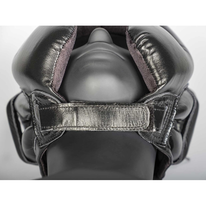 Paffen Sport PRO Mexican Boxing Headgear - Sparring Headguard for Kickboxing, Muay Thai - White (M/L, Black)