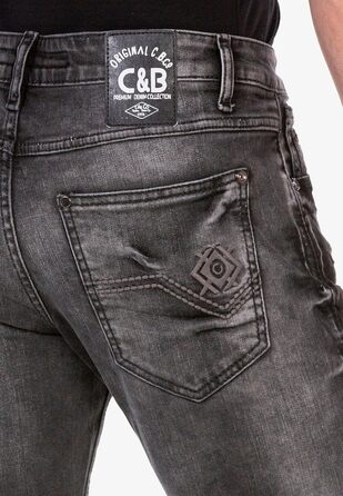 Чоловічі джинси Cipo & Baxx Modern Denim, антрацит (34W/34L) | Стильні джинси для міста та відпочинку
