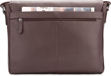 Сумка-месенджер LEABAGS Oxford для ноутбука 15 дюймів, шкіряна, чоловіча/жіноча, 38x31x10 см, Cacao