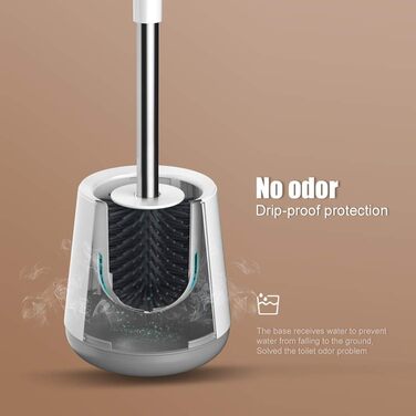 Набір для туалету Ibergrif: щітка з силікону з анти-крапельною підставкою та вентиляційним сушінням, білий (126x425 мм)