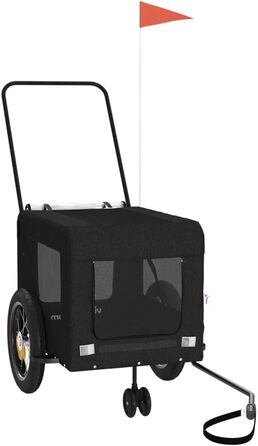 Фургон для велосипеда, переноска для собак, чорний (120 x 54.5 x 53 см)