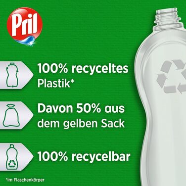 Засіб для миття посуду PRIL Original Limette з високою жиророзчинною здатністю, аромат лайма, 675 мл (набір 12 шт)