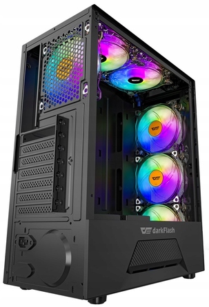 Корпус для комп'ютера Darkflash LEO, чорний, ATX, USB 3.0, Midi Tower