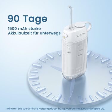 Портативний ірригатор Oralneed Mini Munddusche: 3 режими, IPX7, для дому та подорожей