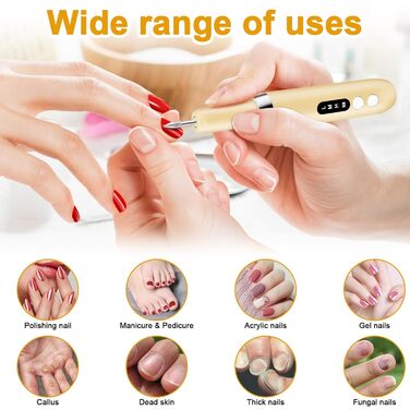 Електрична машинка для манікюру та педикюру - Фрезер для нігтів з набором свердел, 35000 об/хв