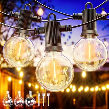 ZOTOYI LED String Lights Outdoor 45M, LED String Lights Bulbs Outdoor with 73+3 G40 Bulbs (3 Replacement Bulbs), IP65 Waterproof Outdoor String Lights Bulbs for Indoor Decoration Outdoors, Party, Festival
