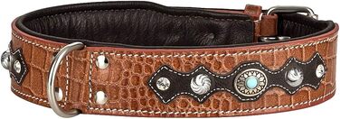 MICHUR Lakota Dog Leash, Leather, Flat Leash, Leather Lead Dog, MATCHES Lakota Collar, Brown, Leather Size (approx.) 150x2.5cm (Neck circumference 30-34.5cm)