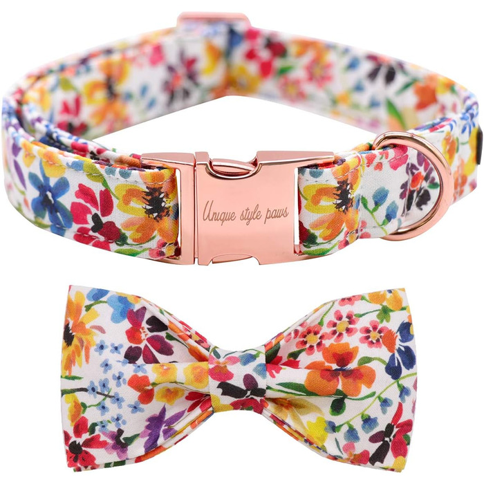 Ошатний нашийник для собак Unique Style з квітучою метеликом, регульований, XXS-XL (1 шт.)
