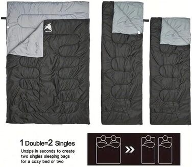Сплячий мішок 3-4 сезони, водовідштовхувальний, легкий, для піших прогулянок, кемпінгу та подорожей, підходить для дорослих та дітей, 220 x 150 см