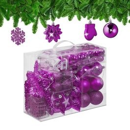 Relaxdays Set of 100 Christmas Baubles