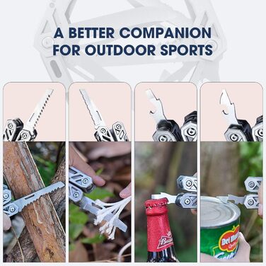 BIBURY Multitool - Titanium & Stainless Steel Multitool Set for Men & Women | Outdoor, Camping, Hunting, Fishing & Hiking