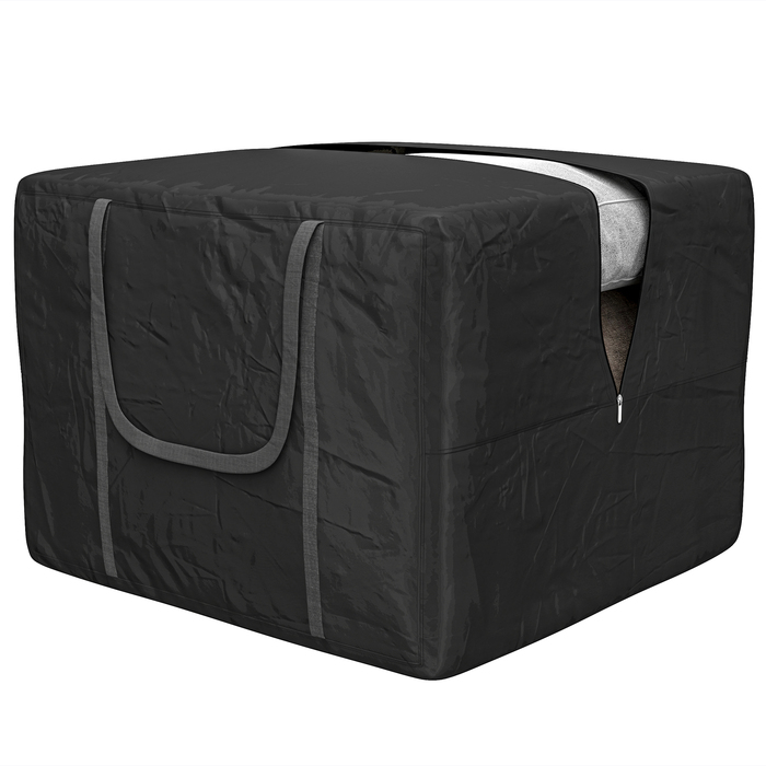 Сумка для зберігання Outsunny 600D Oxford, об'ємом 384 л, місткістю до 60 кг, з UV30+ захистом та водонепроникним покриттям, для кемпінгу та подорожей, 80 x 80 x 60 см, чорна | Aosom