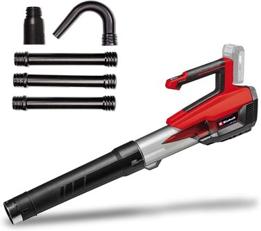 Акумуляторний повітродув Einhell GP-LB 18/200 Li Solo Power X-Change, 18В, літій-іонний, осьова турбіна, потік 670 м³/год, набір для очищення ринв, без акумулятора та зарядного пристрою