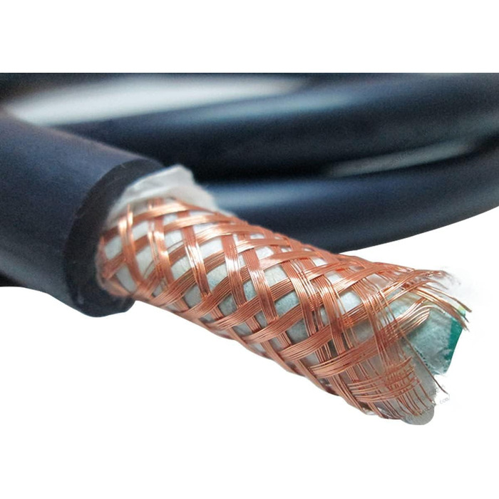 Професійний Hi-Fi мережевий кабель для аудіо-підсилювача з чистої міді та екрануванням, сірий, 1м