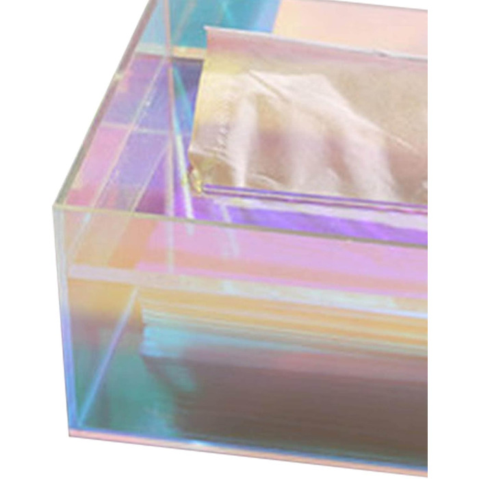 Tissue Box, Tissue Box, Rectangular Acrylic Colorful Tissue Box Holder Serviette Box with Large Opening, Sinkable Cover Tissue Box Tissue Box for Toilet Lid