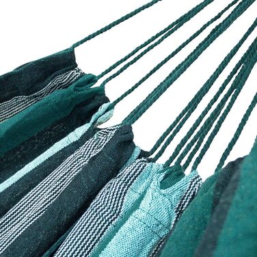 Гамак yourGEAR Maui XL 220x120 см, зелений (Смарагд) або блакитний (Аква), бавовна, до 240 кг, з сумкою для транспортування